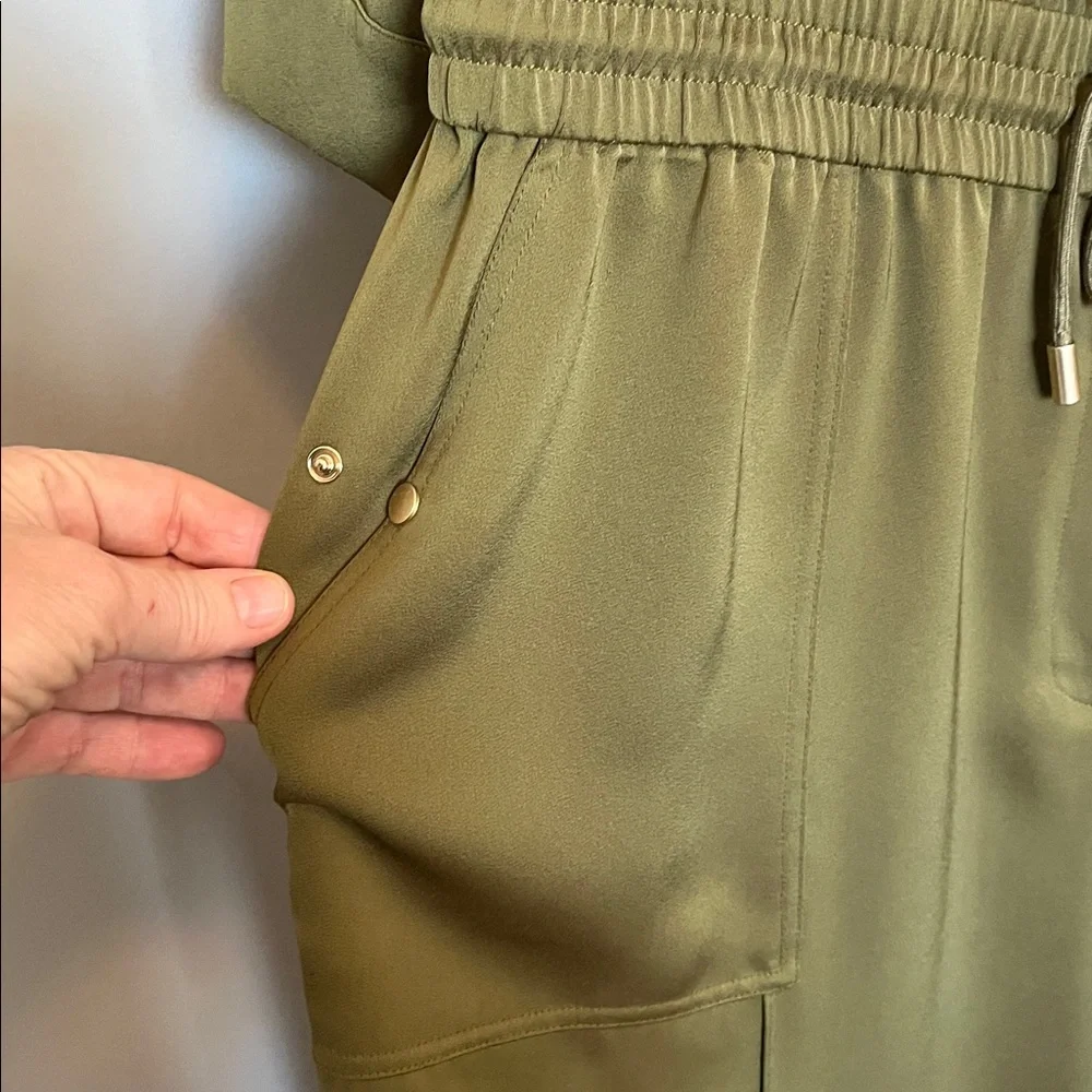 ME+EM Olive Green Button-Up Jumpsuit - Picture 5 of 10